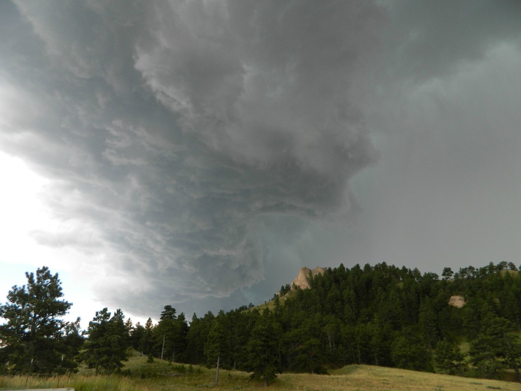 Hail storm forming over Little Wolf Ridge Hail storm forming over Little Wolf Ridge